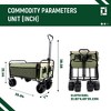 CAVINAS 440lbs Heavy-Duty Folding Wagon Cart,Premium Wagon with Strapping System & Waterproof Liners,Shopping Cart for Camping,Sports - 3 of 4