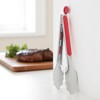 Unique Bargains Serving Tongs Lace Edge Food Tong 9-Inch Dishwasher Safe Stainless Steel Silicone 1Pcs - 2 of 3