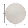HomeRoots 6' Ivory Round Indoor Shag Rug - 3 of 4