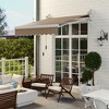 Outsunny Manual Retractable Awning Sun Shade Shelter for Patio Deck Yard with UV Protection and Easy Crank Opening - 3 of 4