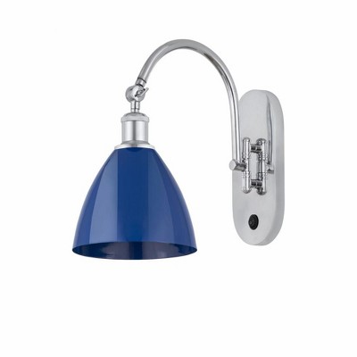 Plymouth Dome - 1 Light Wall Sconce In Industrial Style-13.25 Inches Tall and 7.5 Inches Wide
