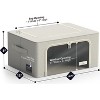 Sorbus 2 Pack Small Foldable Storage Box - Metal Frame, Oxford Fabric, Large Window & Handles - Organization for Bedroom, Linens & Clothes - 4 of 4