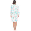 Casual Nights Women's Floral Snap Front Flannel Duster Long Sleeve Lounger Dress - 4 of 4