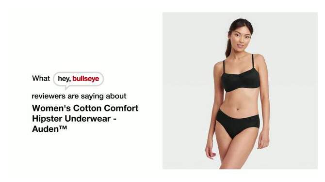 Women's Cotton Comfort Hipster Underwear - Auden™, 2 of 6, play video