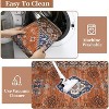 coucheta Washable Area Rug with Non Slip Backing, Multi-size Vintage Foldable Low Pile Traditional Ultra-Thin Carpet, for Living Room, Bedroom - 3 of 4