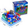JuzToys Kids Blue Race Track Car Adventure Toy - City Rescue Playset with Mini Cars Playset, Magnetic Puzzle Rail Car for Kids - 2 of 4