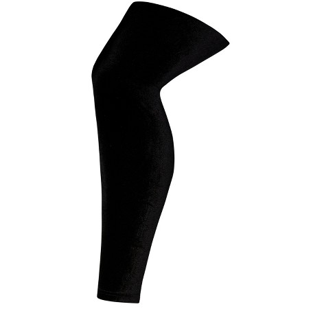 YOURS Plus Size Black Velour Leggings