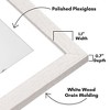 Americanflat 26x32 Picture Frame  - Use as 22x28 Frame with Mat or Display 26x32 Photo Without Mat - Hudson Collection - White - 3 of 4