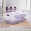 Sterilite 110qt Clear View Storage Bin with Latch Purple - 3 of 4