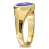 EVERLY JEWELRY |Yellow Silver Fashion Ring with Diamond and Multiple color gemstone Options. - 2 of 4