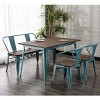 Erommy 42in Dining Bench, Entryway Bench with Back, Farmhouse Metal Dining Bench, Industrial Mid-Century 3 Person Rustic Spindle Bench - 3 of 3