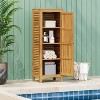 Christopher Knight Home Gribs Outdoor Patio Storage Cabinet Acacia Wood Teak Finish - 2 of 4