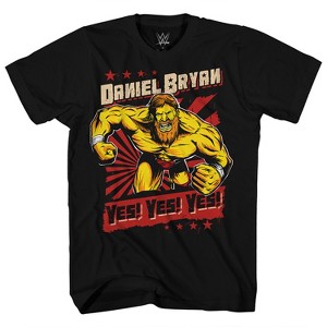 WWE Boys Daniel Bryan Shirt - Yes, Yes, Yes Superstar Tee - World Wrestling Champion T-Shirt (Black, X-Large) - 1 of 1