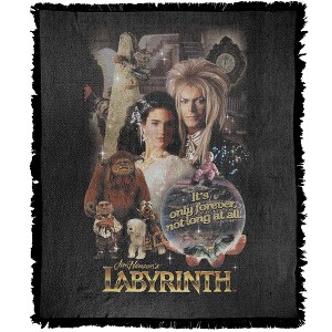 Labyrinth Only Forever Blanket 50"x60" Woven Tapestry - 1 of 4
