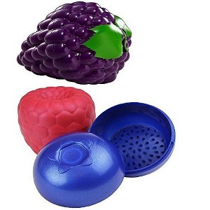 Hutzler 3-Piece Fruit Saver Set, Includes Grapes, Blueberry and Raspberry To-Go Containers - 1 of 4