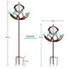 Cyan Oasis 86-Inch Globe Flower Wind Spinner - 4 of 4