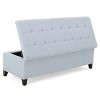 Syemin Ottomans and Benches Upholstered Storage Ottoman Bench, Entryway Bench, End of Bed Bench, Ottoman Foot Rest, Blue, 50.75"*19.25"*16.25" - 4 of 4