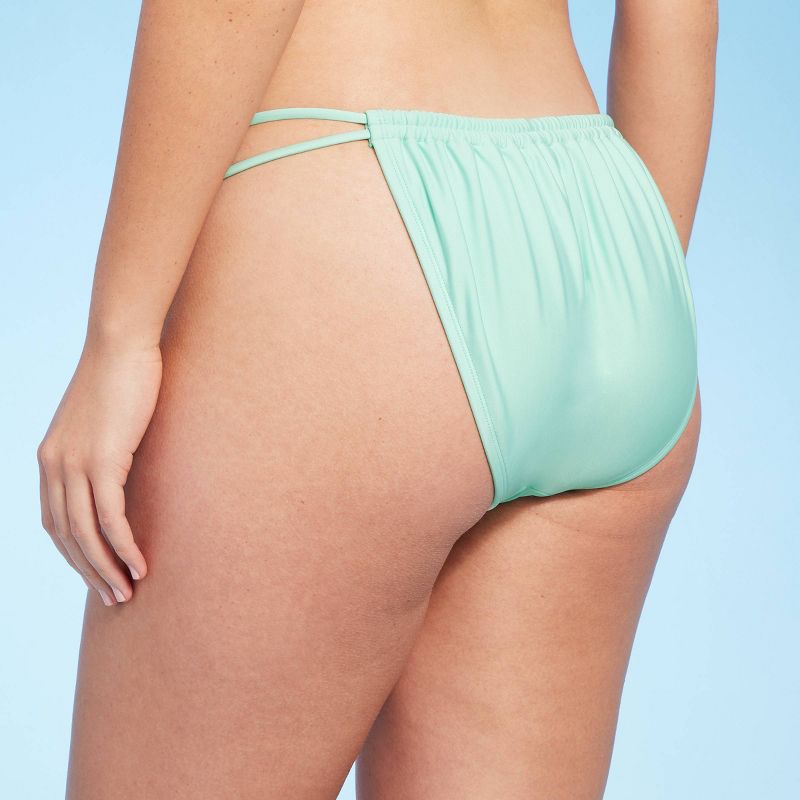 Women's Double Strap Adjustable High Leg Bikini Bottom - Wild Fable™ Mint Green, 6 of 7