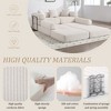 MOONMISS Convertible Corduroy Folding Sofa Bed, with Fixed Frame and Pillow Back Handrail, Folding Memory Foam Bed For Dormitory,Apt - 2 of 4