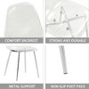 Kumasinova Modern Transparent Design Dining Chair Set of 4, Ergonomic Armless Chair with Metal Bracket, Minimalist Plastic Chair, Kitchen Chair - 4 of 4