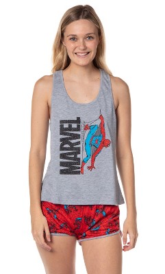 Marvel Womens' Spider-man Comic Book 2 Piece Jogger Pajama Set (xxxl) Grey  : Target