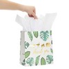 Juvale 12 Pack Safari Party Thank You Bags with Tissue Paper, Wild One Birthday Decorations for Girls and Boys, 8 x 9 x 4 in - 3 of 4