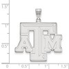 Black Bow Jewelry 10k White Gold Texas A&M Aggies NCAA Extra Large Pendant - 2 of 3
