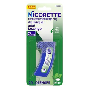 Nicorette 2mg Mini Lozenge Stop Smoking Aid - Mint - 1 of 4