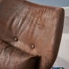 Mid-Century Modern Arm Chair with Accent Pillow, Button-Tufted Wingback Chair, Accent Chair with Birch Wood Legs -Christopher Knight Home - 4 of 4
