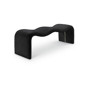 Meridian Furniture,Willow Vegan Leather Bench - 1 of 4