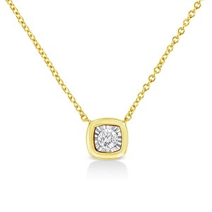 Haus of Brilliance 10K Yellow Gold Plated Silver Diamond Pendant Necklace - 1 of 4