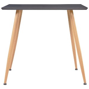 vidaXL Dining Table Oak and Black Engineered Wood, Steel Compact Durable - Gray and Oak - 1 of 4