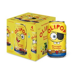 OLIPOP Spongebob Pineapple Paradise Soda - 4pk/12 fl oz Cans - 1 of 4