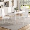 Sapphtopaz Modern Dining Chairs Set of 2 with High Backrest Tufted Upholstered Dining Chairs with Metal Leg Living Room Chair for Dining Room - 2 of 4
