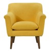 CAVINAS Woven Accent Chair with Round Arms and Wooden Legs,Mid-Century Upholstered Living Room Chairs,Reading Chairs for Living Room - 4 of 4