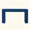 KIGFTSOD Entryway Console Table (Large Top, Dual Drawers) – Arched Stripe Legs, Pine Veneer, Adjustable Feet for Living Room, Hallway, Kitchen, Blue - 2 of 4
