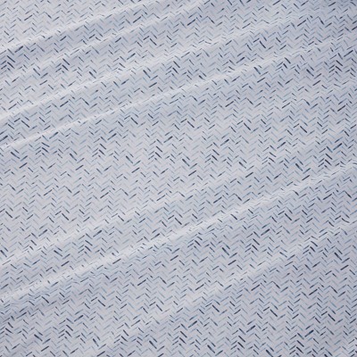 Full Blue Chevron Printed Microfiber Sheet Set