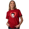 Women's Betty Boop Blowing Kisses Adorable Graphic T Shirt Tees Brisco Brands - 3 of 4