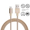 SilverStone Technology  Reversible USB-A to Reversible Micro-B cable 1 meter(3.3ft) Nylon Braided and aluminum shell Gold - 2 of 4