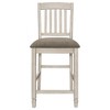 Kumasinova Nutmeg&Country Cream Bar Stools Set of 2,Counter Stools with Slatted Back,Solid Hardwood Counter Height Bar Stools for Kitchen Island - 2 of 4
