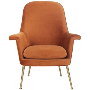 Aimee Velvet Arm Chair - SFV4701 - Safavieh Couture - 1 of 4