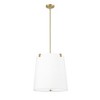 Weston 5-Light Pendant - Minimalist Steel Fixture with White Linen Shade, Dimmable, Damp Rated - 2 of 4