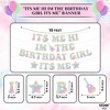 KatchOn, Its Me Hi Im The Birthday Girl Its Me Banner Set - Pack of 6, Shiny Iridescent Heart Garland | Girl Music Birthday Decorations - 3 of 4