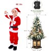 Homhougo 3FT Snow Flocked Christmas Tree with Decorative Base, Festive Accent for Home, Office or Party - 4 of 4