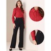 INSPIRE CHIC Women's Collared Business Casual Button Down Long Sleeves Bodysuit Leotard Shirt - 2 of 4