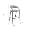 HomeRoots 26" Light Gray and Black Faux Leather and Iron Low Back Counter Height Bar Chair - 3 of 4
