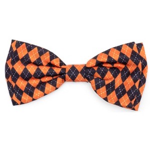The Worthy Dog Halloween Argyle Bow Tie Adjustable Collar Attachment Accessory - 1 of 1