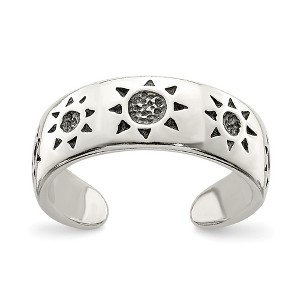 Black Bow Jewelry Antiqued Sun Toe Ring in Sterling Silver - 1 of 3