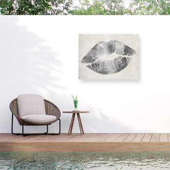Color Bakery Hollywood Kiss Silver Outdoor Canvas Art
