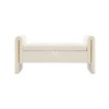 ACEPANO Modern Teddy Plush Storage Bed Bench with Armrests for Living Room & Bedroom-Cream - 4 of 4